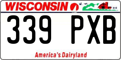 WI license plate 339PXB