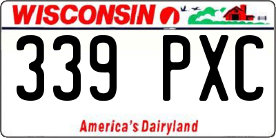 WI license plate 339PXC