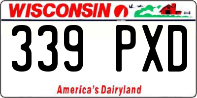 WI license plate 339PXD