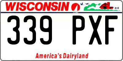 WI license plate 339PXF