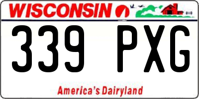 WI license plate 339PXG