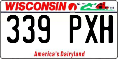 WI license plate 339PXH