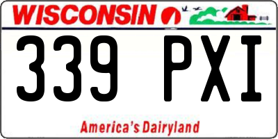 WI license plate 339PXI