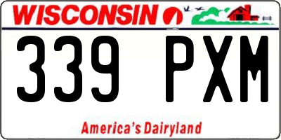 WI license plate 339PXM