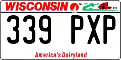 WI license plate 339PXP