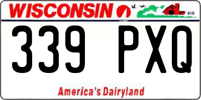 WI license plate 339PXQ