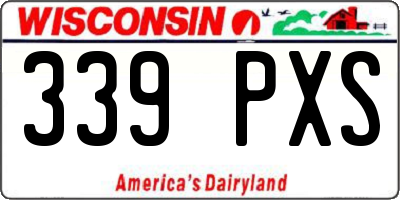 WI license plate 339PXS