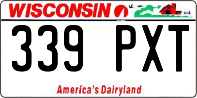 WI license plate 339PXT