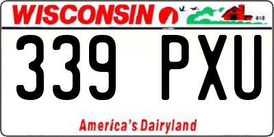 WI license plate 339PXU
