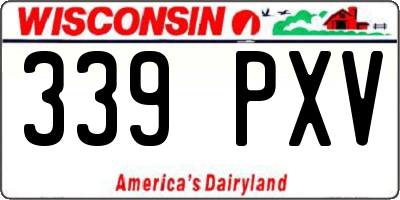 WI license plate 339PXV