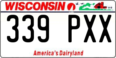 WI license plate 339PXX