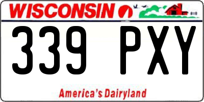 WI license plate 339PXY