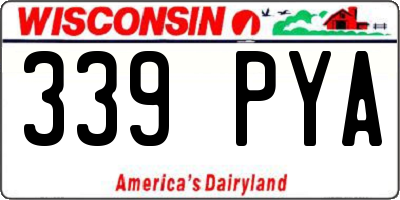 WI license plate 339PYA