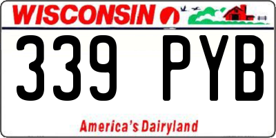 WI license plate 339PYB