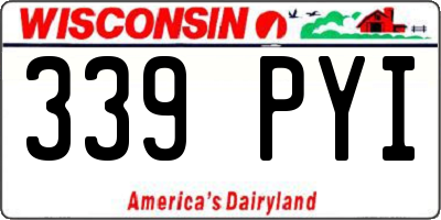 WI license plate 339PYI