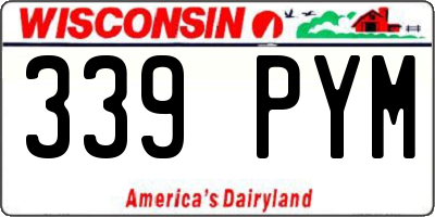 WI license plate 339PYM