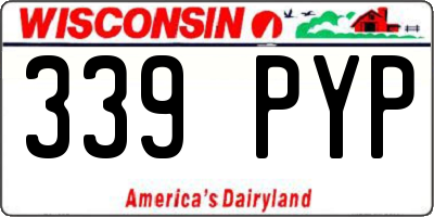 WI license plate 339PYP