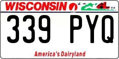 WI license plate 339PYQ
