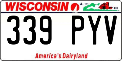 WI license plate 339PYV