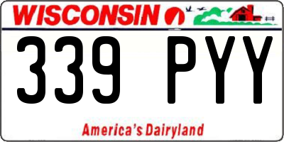 WI license plate 339PYY