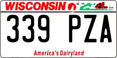 WI license plate 339PZA