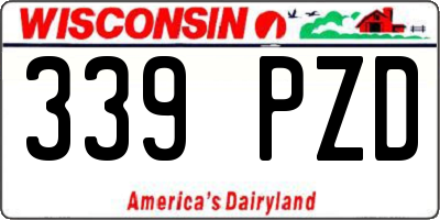 WI license plate 339PZD