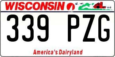 WI license plate 339PZG