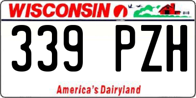 WI license plate 339PZH