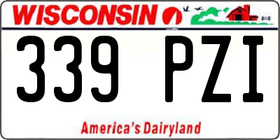 WI license plate 339PZI