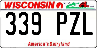 WI license plate 339PZL