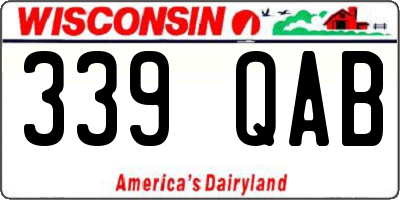 WI license plate 339QAB