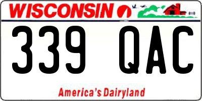 WI license plate 339QAC