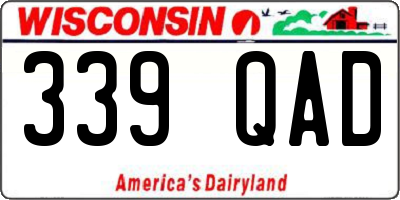WI license plate 339QAD