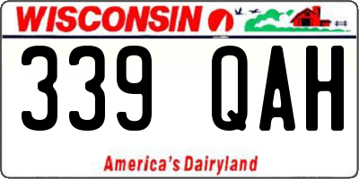 WI license plate 339QAH