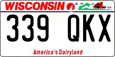 WI license plate 339QKX