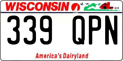 WI license plate 339QPN
