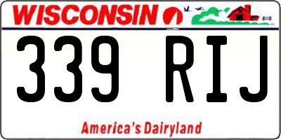 WI license plate 339RIJ