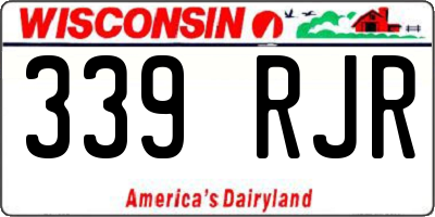 WI license plate 339RJR