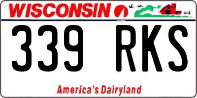 WI license plate 339RKS