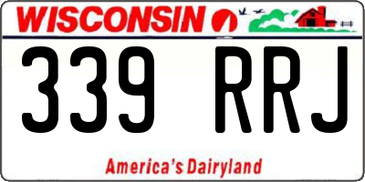 WI license plate 339RRJ
