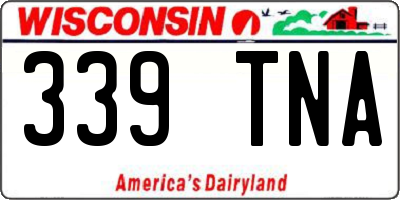 WI license plate 339TNA