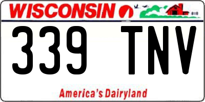 WI license plate 339TNV