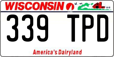 WI license plate 339TPD