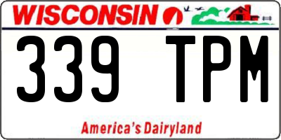 WI license plate 339TPM