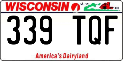 WI license plate 339TQF