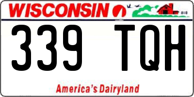 WI license plate 339TQH