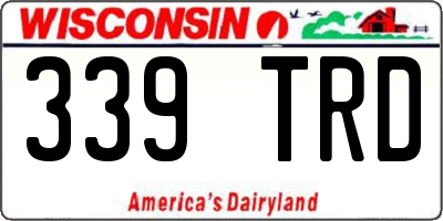WI license plate 339TRD