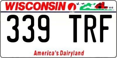 WI license plate 339TRF
