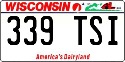 WI license plate 339TSI