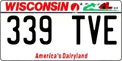 WI license plate 339TVE